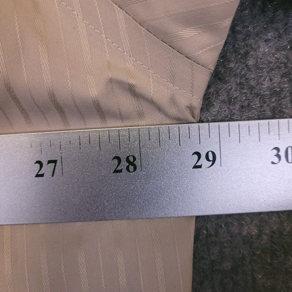 NWT Pronto Uomo Shirt Dress Shirt 18.5 36/37 Button Up Khaki Brown Tonal Stripe - Picture 10 of 16